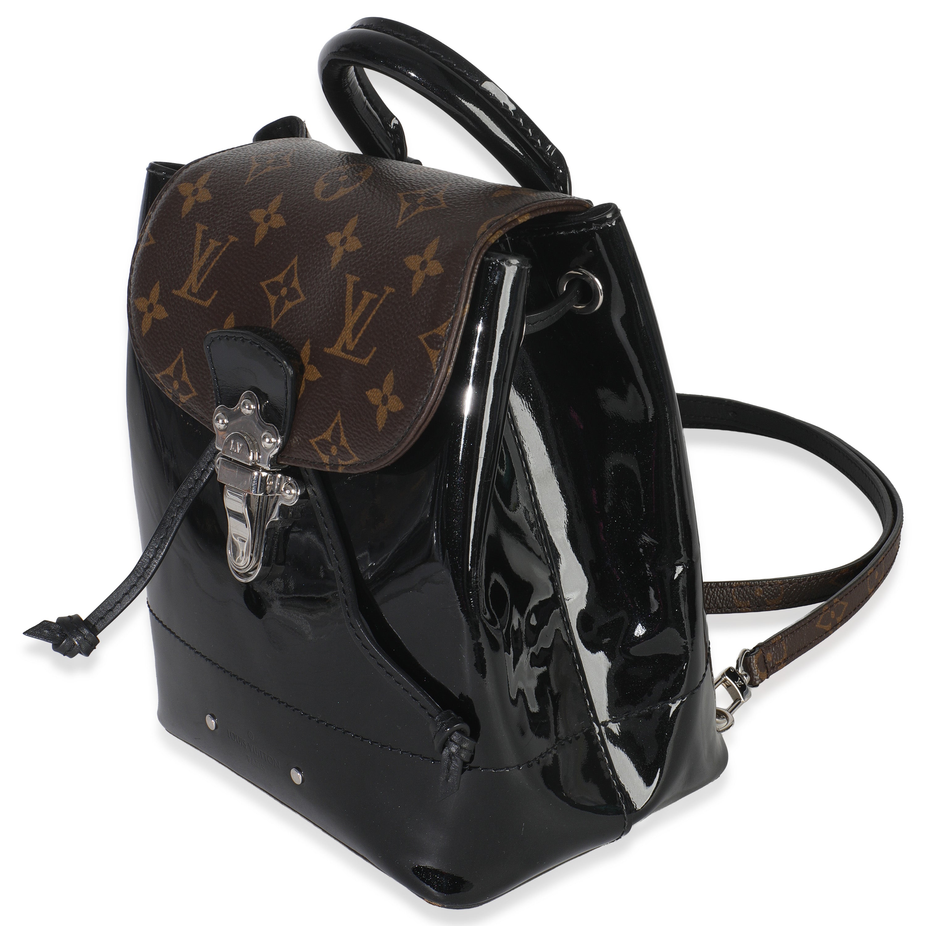 Louis Vuitton Black Patent Monogram Hot Springs Backpack