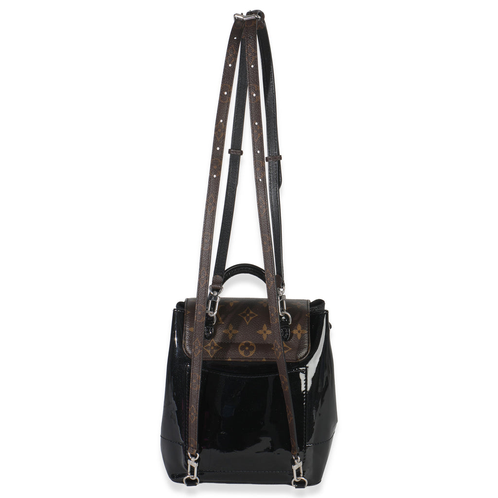 Louis Vuitton Black Patent Monogram Hot Springs Backpack