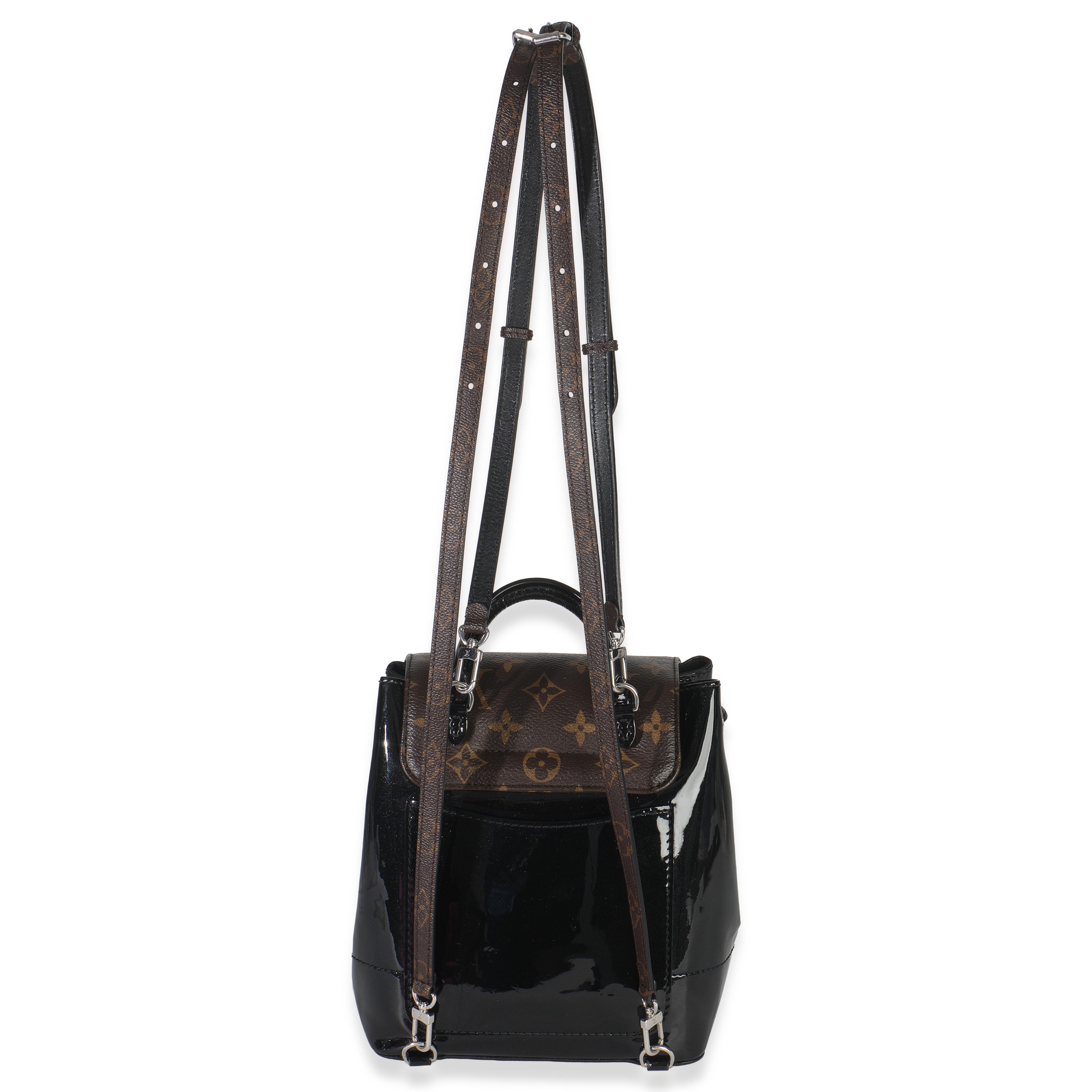 Louis Vuitton Black Patent Monogram Hot Springs Backpack