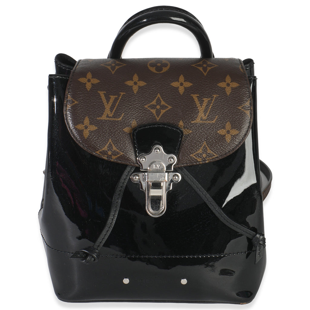 Louis Vuitton Black Patent Monogram Hot Springs Backpack