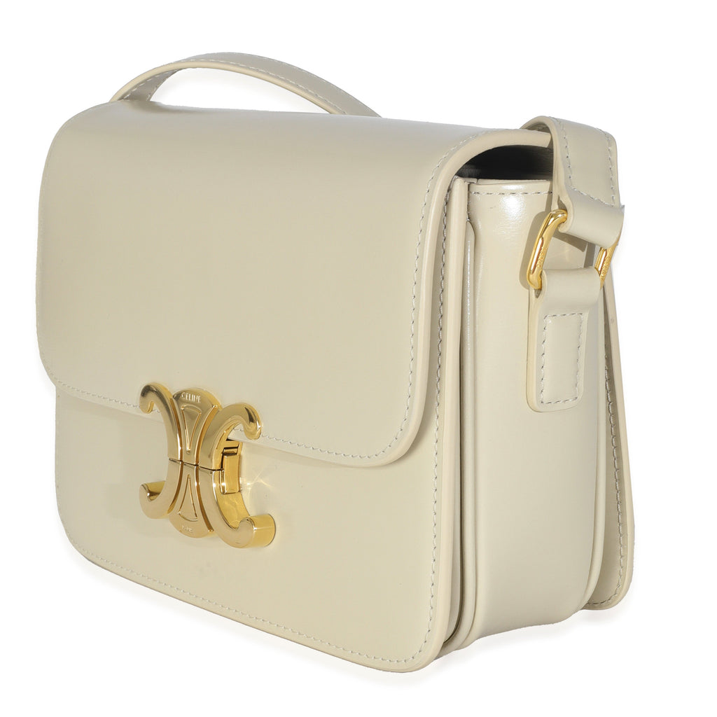 Light Stone Shiny Calfskin Classique Triomphe Bag