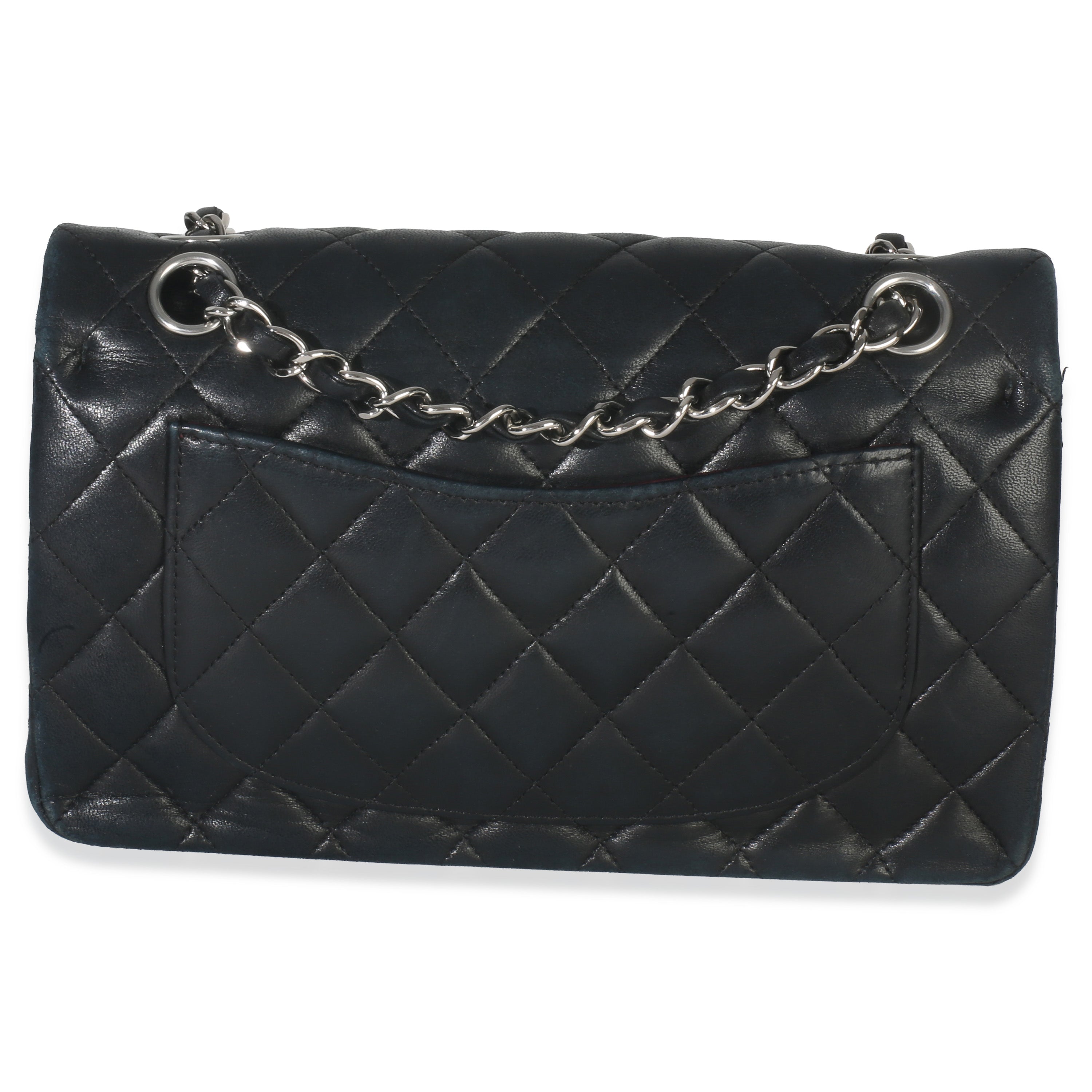 Chanel Black Quilted Lambskin Small Classic Double Flap Bag