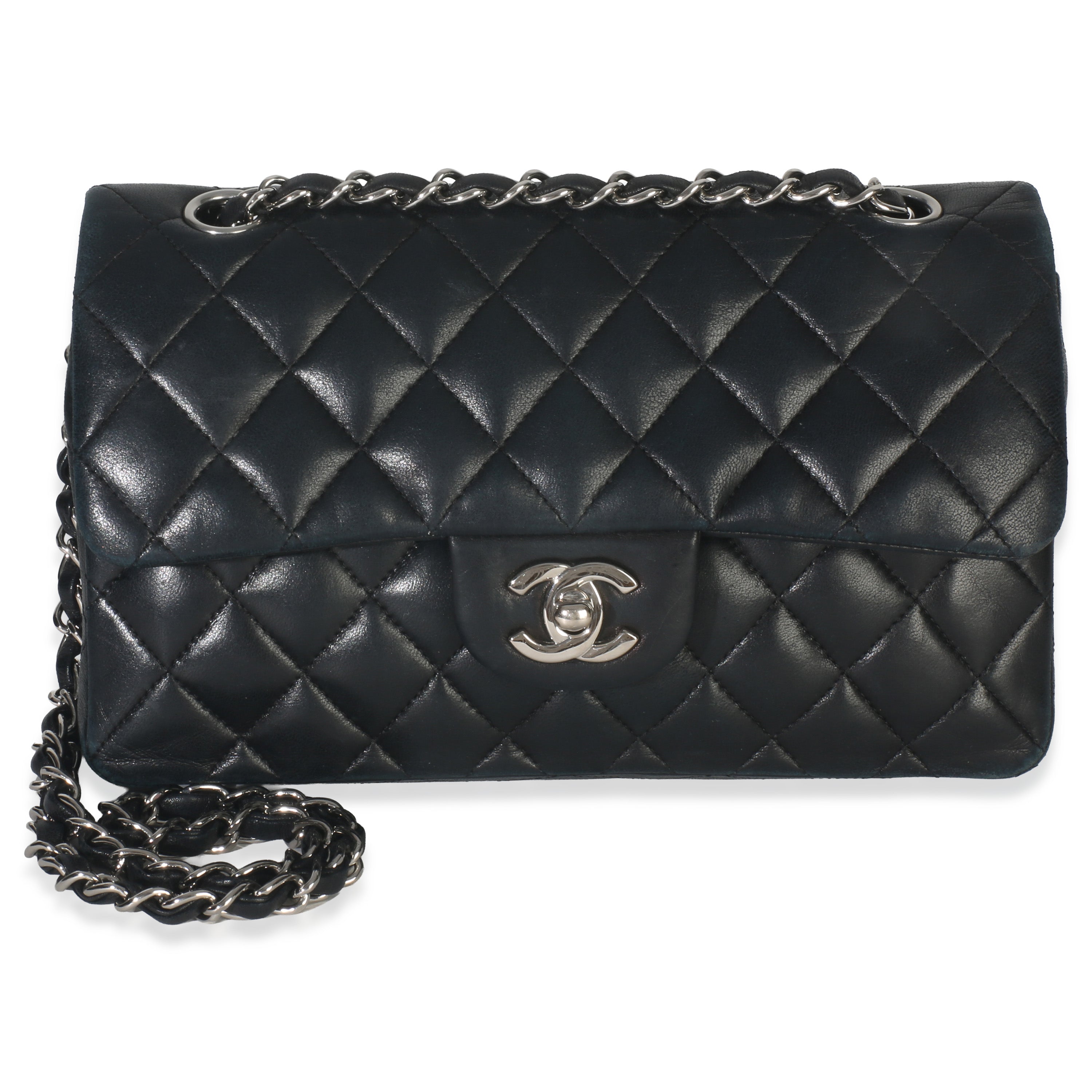 Chanel Black Quilted Lambskin Small Classic Double Flap Bag
