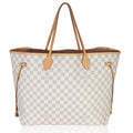 Louis Vuitton Rose Ballerine Damier Azur Canvas Neverfull GM