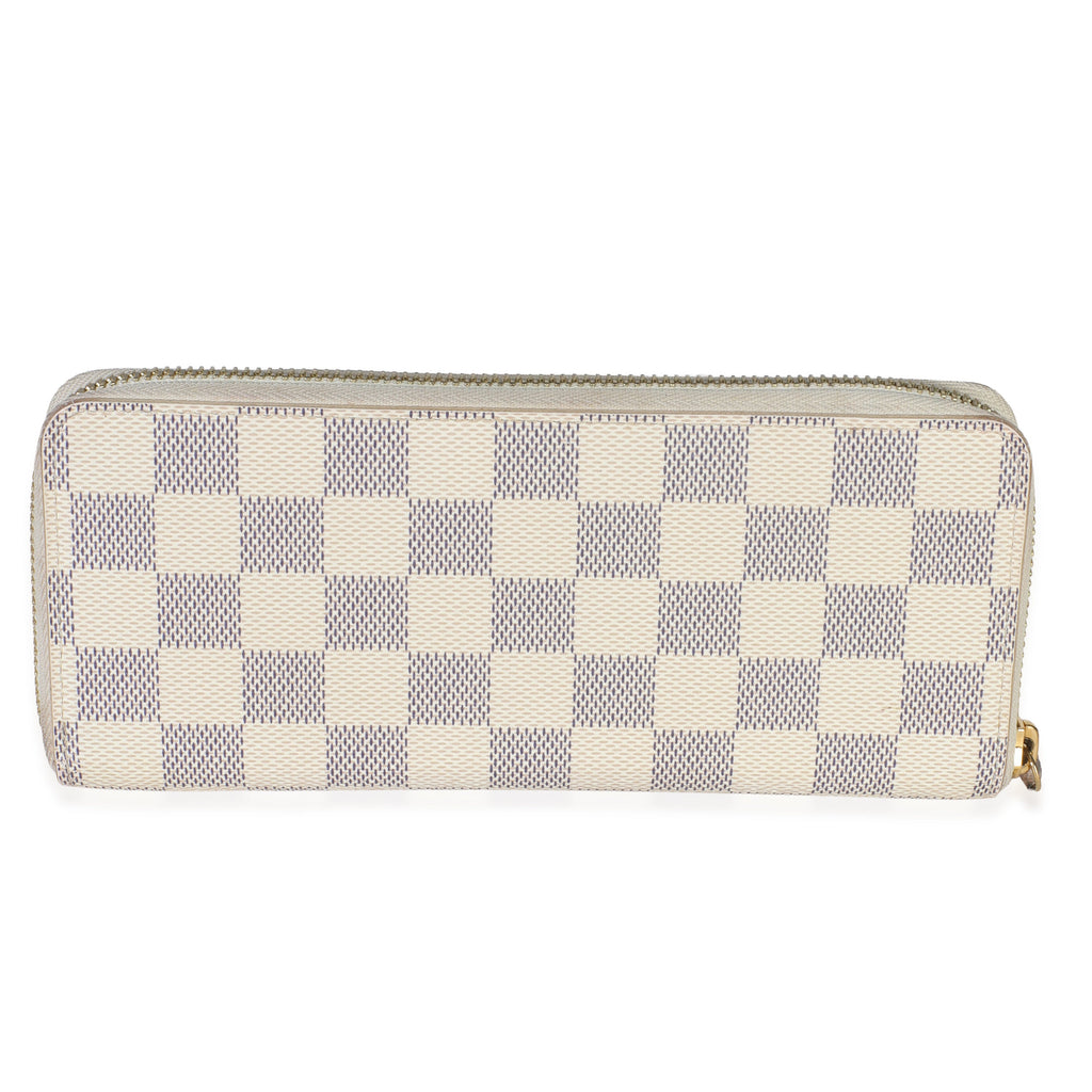 Louis Vuitton Rose Ballerine Damier Azur Canvas Clemence Wallet