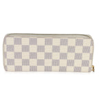 Louis Vuitton Rose Ballerine Damier Azur Canvas Clemence Wallet