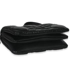 Christian Dior Black Puffy Calfskin Macrocannage Mini Caro Bag