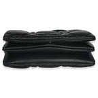 Christian Dior Black Puffy Calfskin Macrocannage Mini Caro Bag