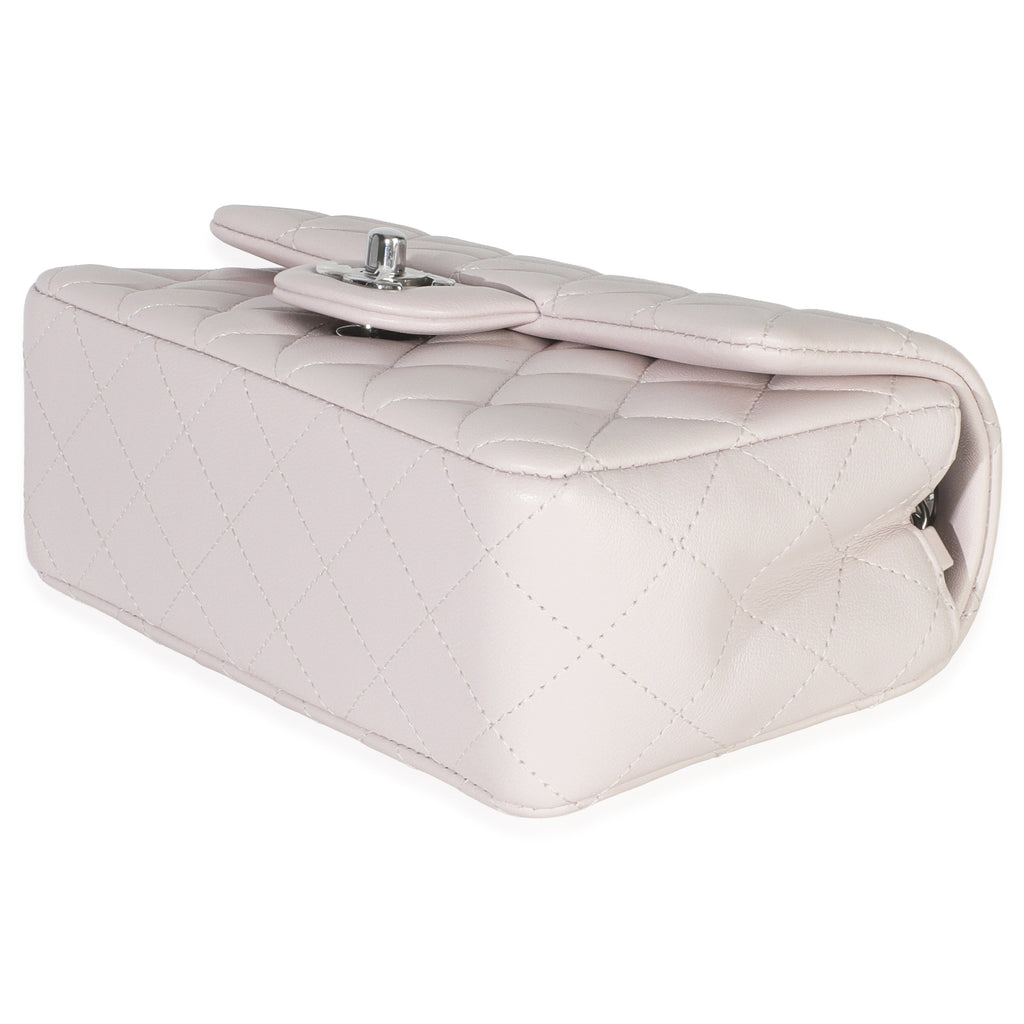 Chanel Violet Clair Quilted Lambskin Rectangle Mini Flap