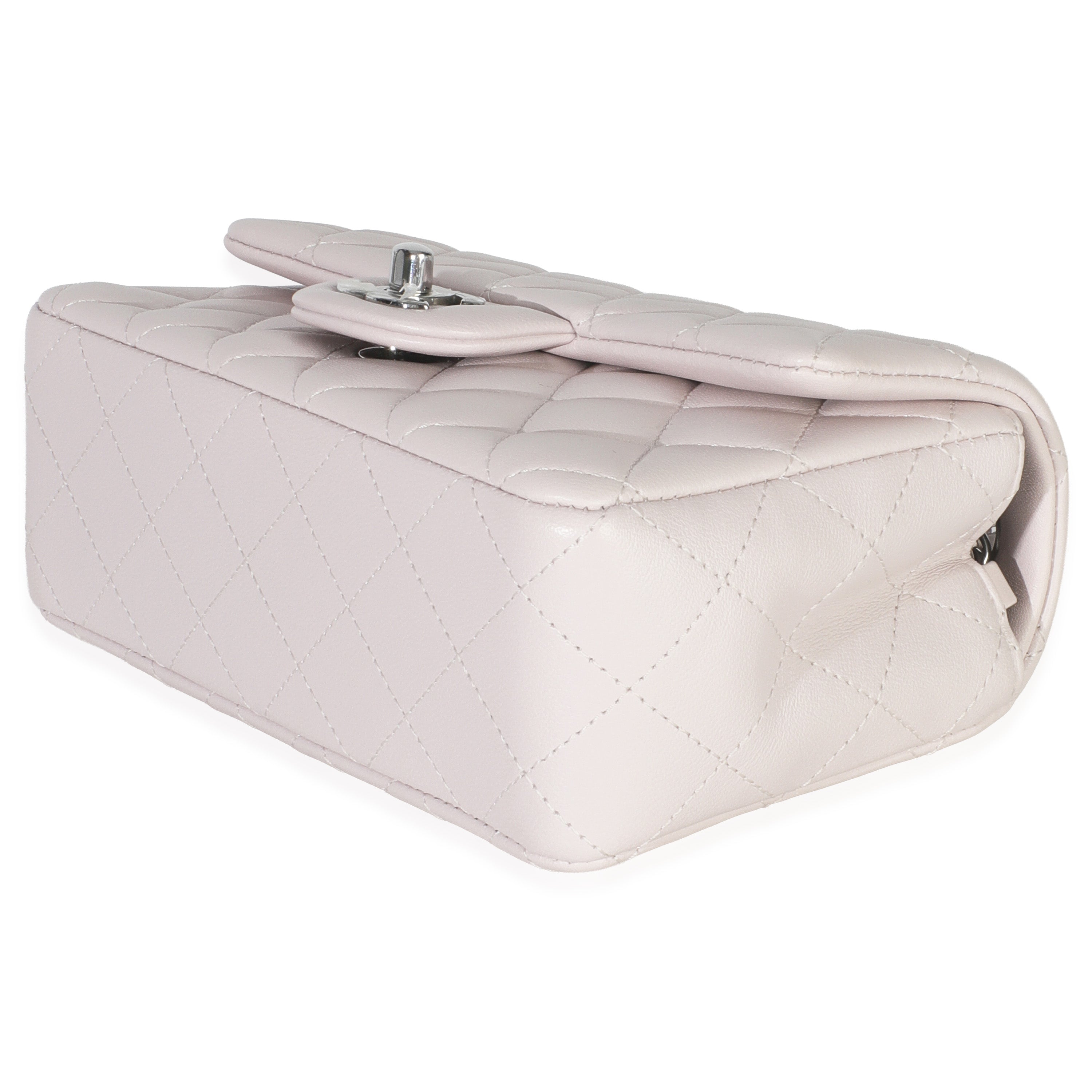 Chanel Violet Clair Quilted Lambskin Rectangle Mini Flap