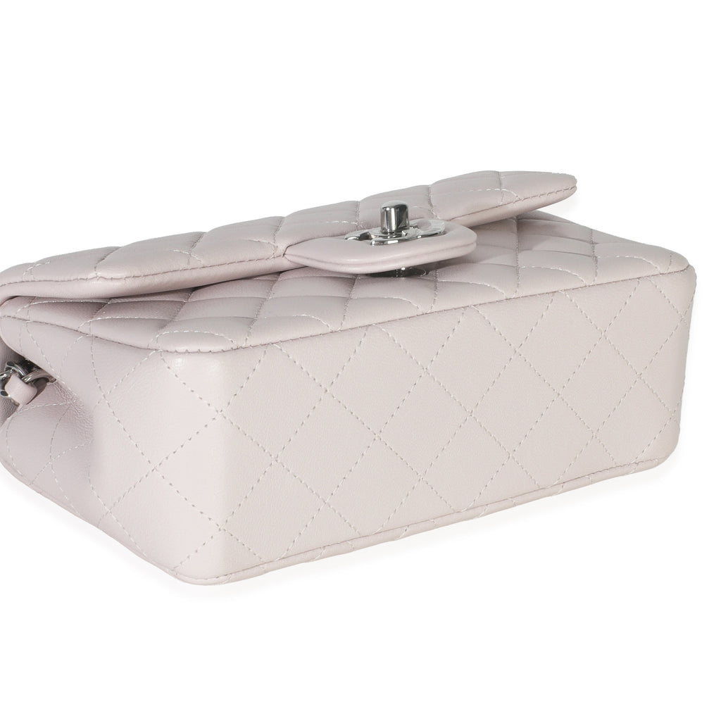 Chanel Violet Clair Quilted Lambskin Rectangle Mini Flap