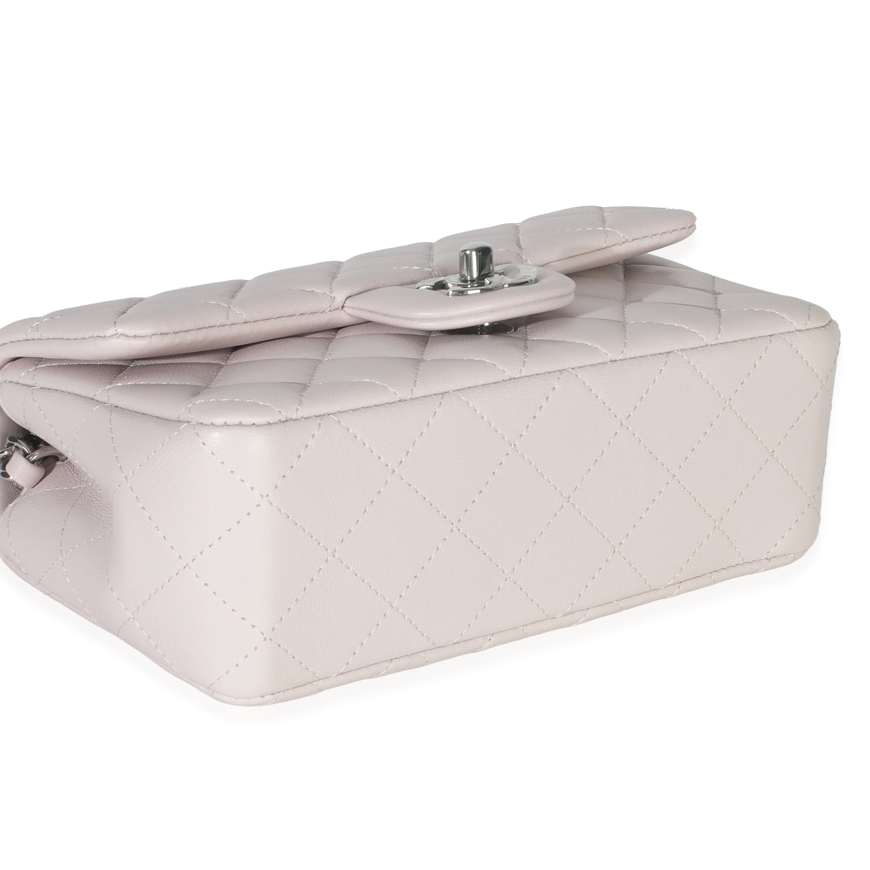 Chanel Violet Clair Quilted Lambskin Rectangle Mini Flap