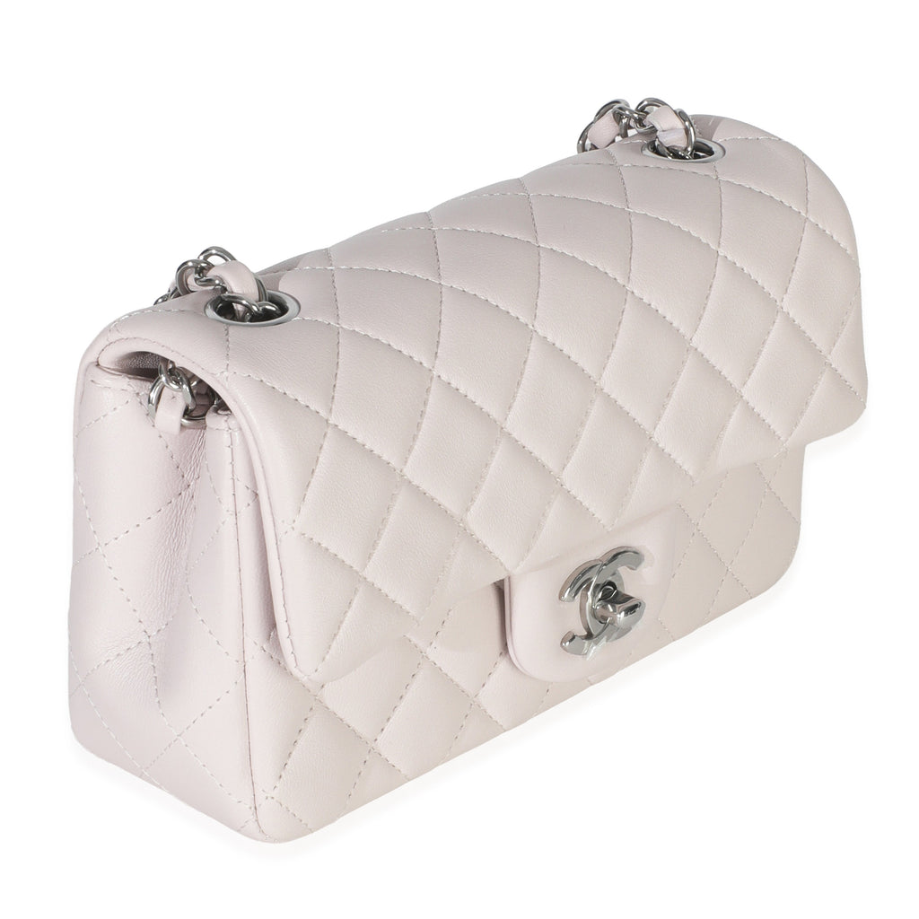 Chanel Violet Clair Quilted Lambskin Rectangle Mini Flap