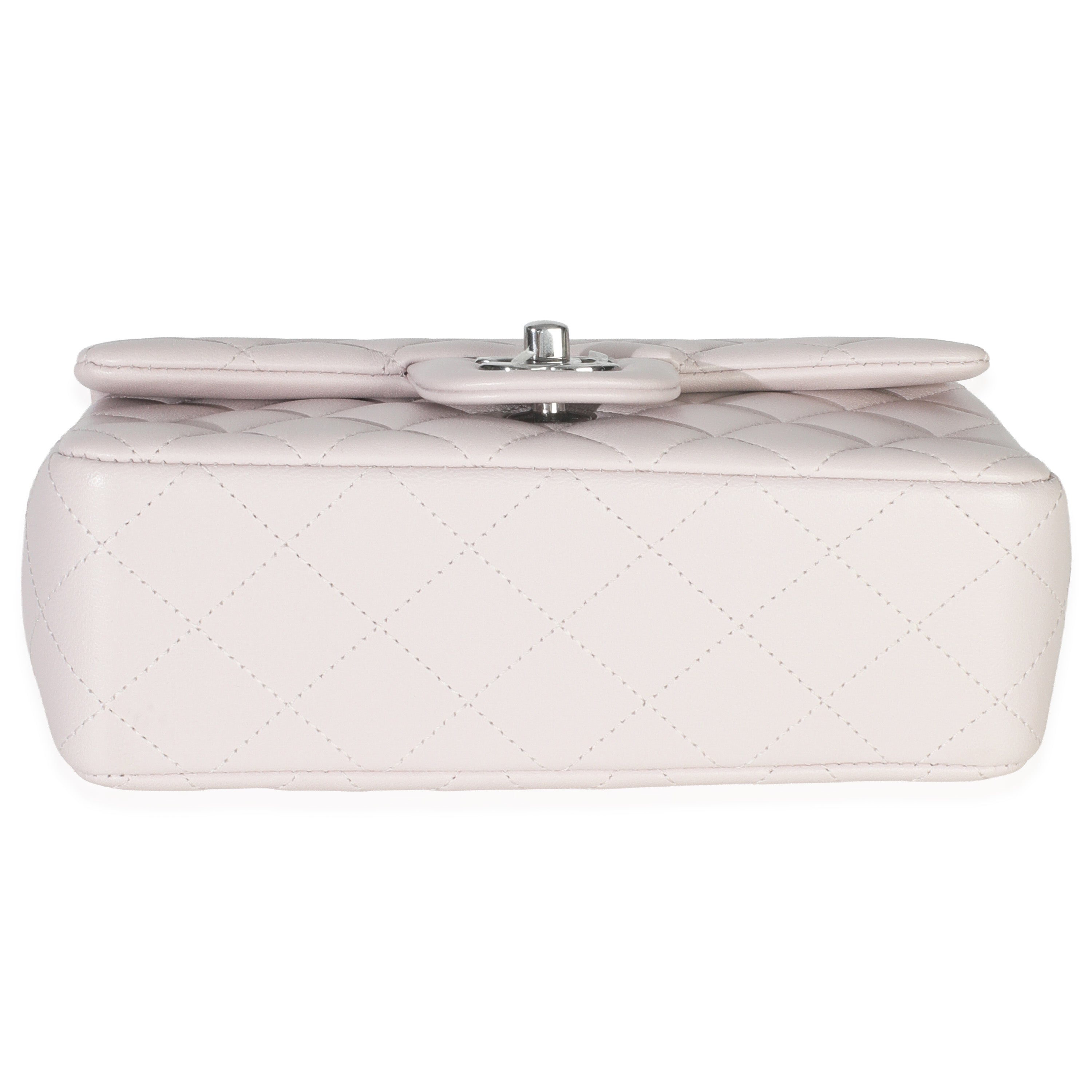 Chanel Violet Clair Quilted Lambskin Rectangle Mini Flap