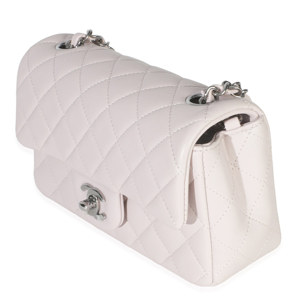 Chanel Violet Clair Quilted Lambskin Rectangle Mini Flap