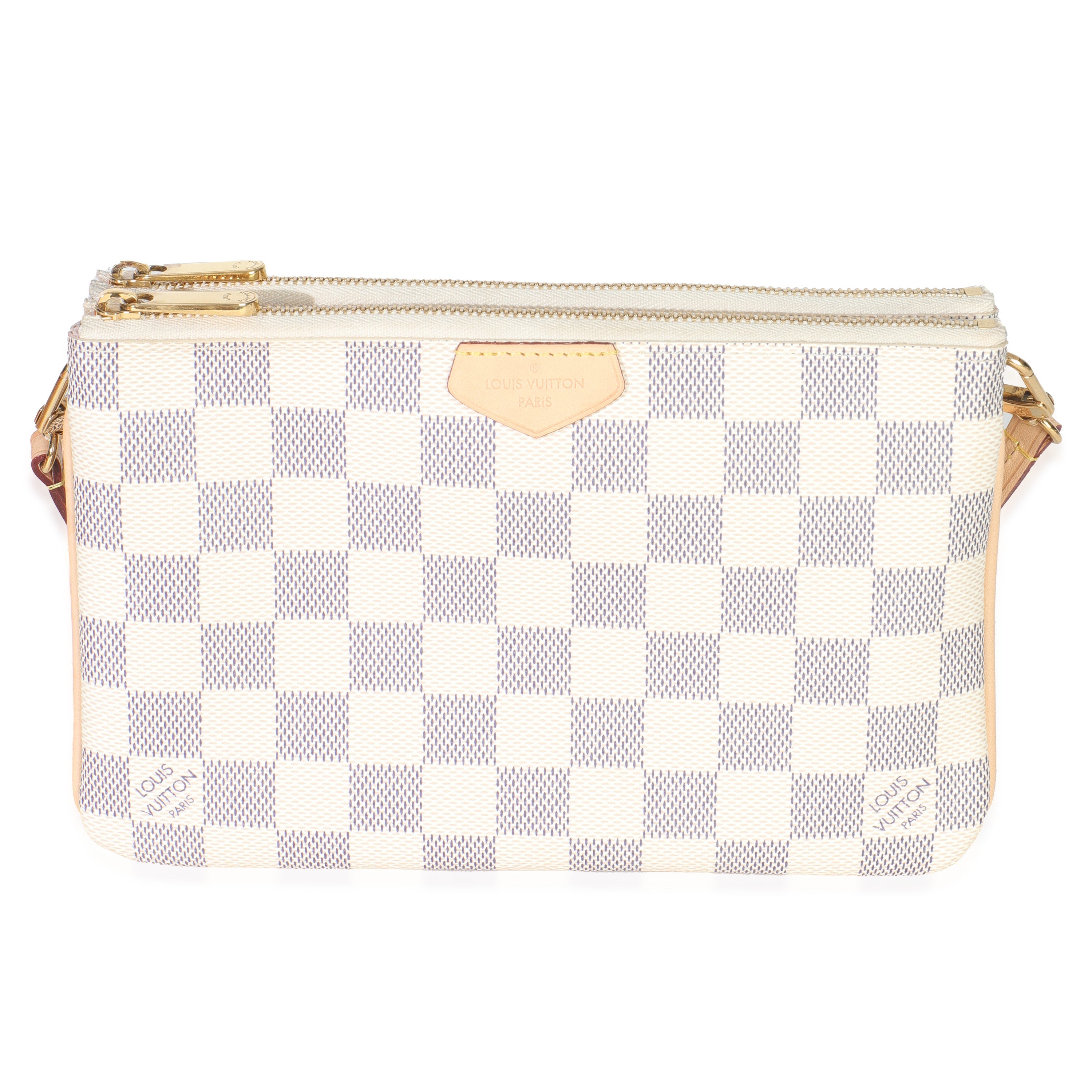 Louis Vuitton Damier Azur Canvas Double Zip Pochette