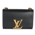 Louis Vuitton Black Calfskin Louise Clutch MM