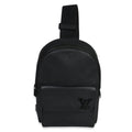 Louis Vuitton Black Waxy Calfskin Aerogram Pilot Slingbag