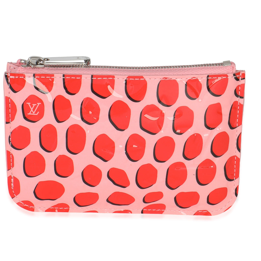 Louis Vuitton Pink Monogram Vernis Jungle Dots Pochette Cles Key Change Holder