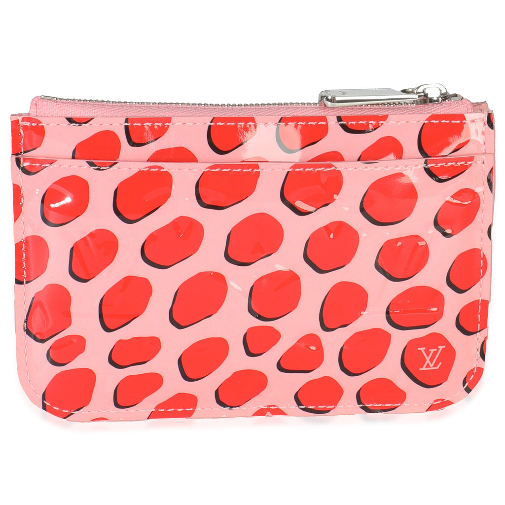 Louis Vuitton Pink Monogram Vernis Jungle Dots Pochette Cles Key Change Holder