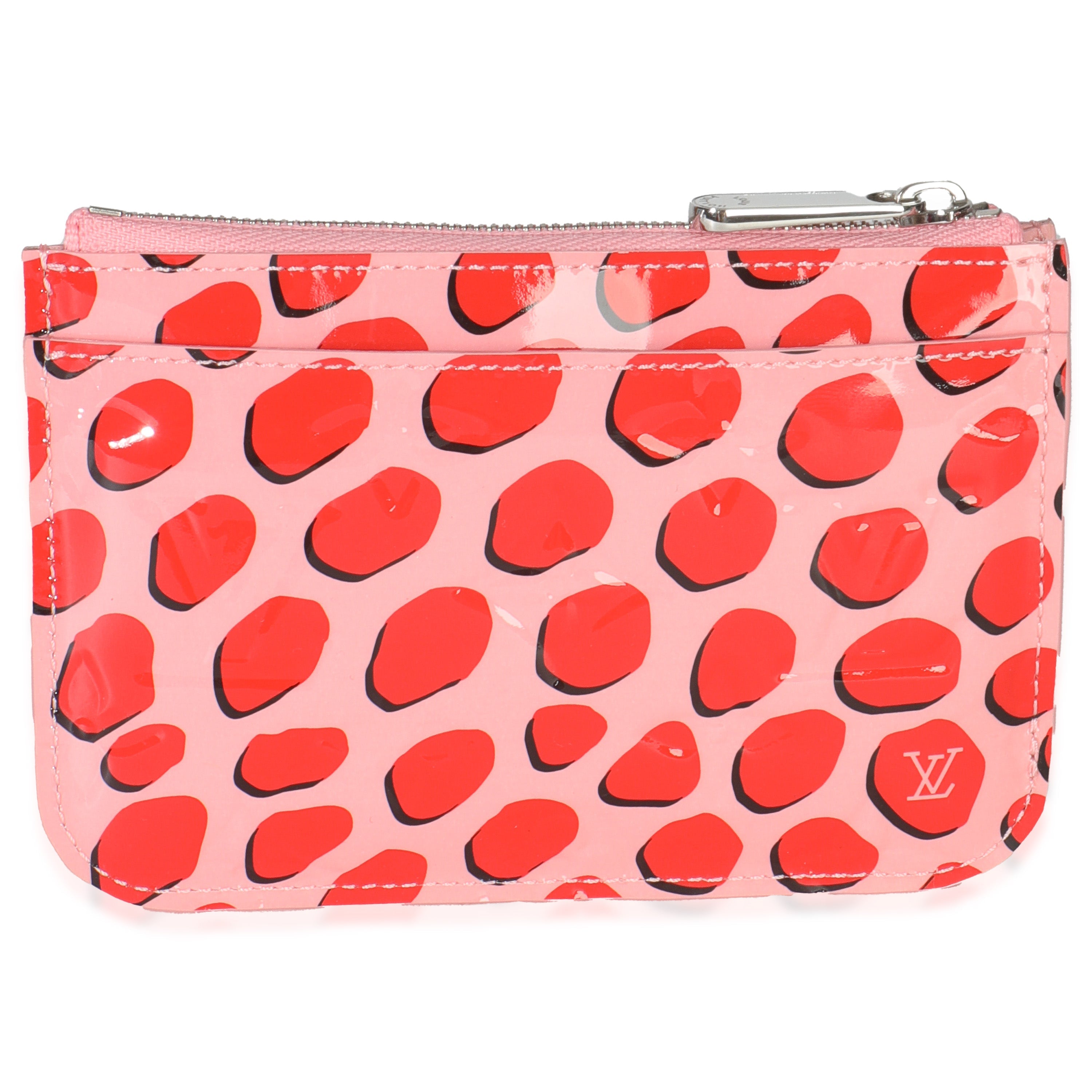 Louis Vuitton Pink Monogram Vernis Jungle Dots Pochette Cles Key Change Holder