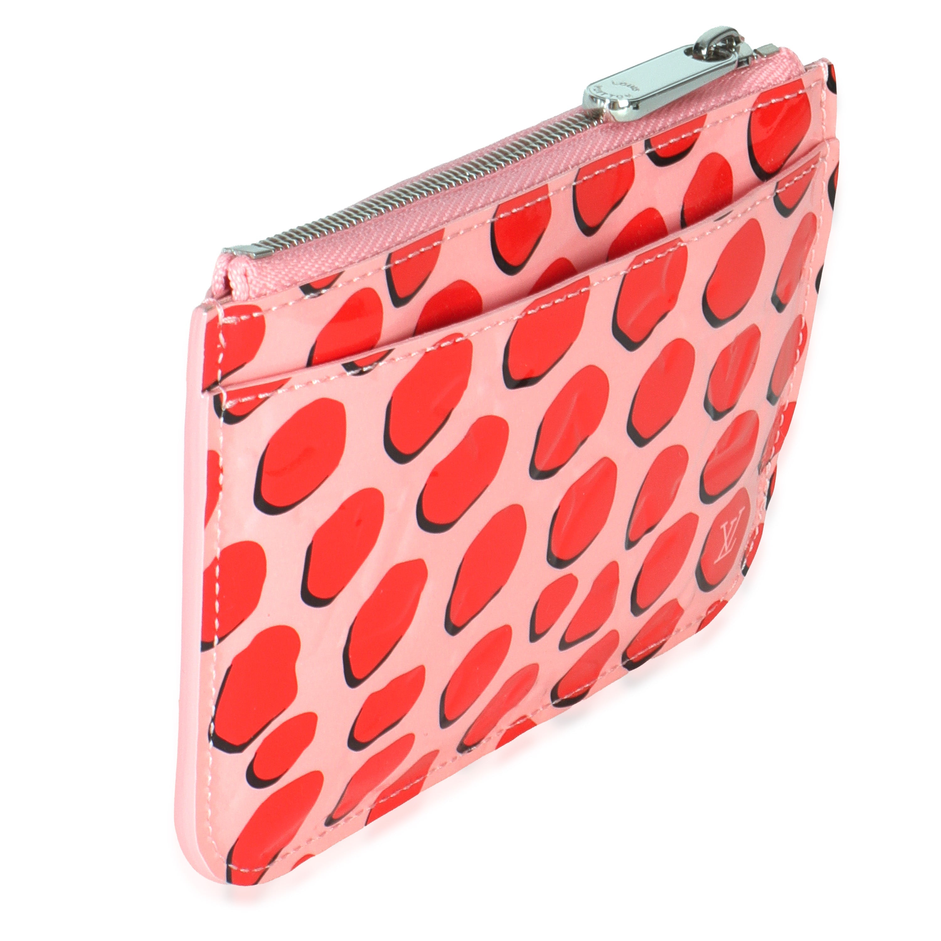 Louis Vuitton Pink Monogram Vernis Jungle Dots Pochette Cles Key Change Holder