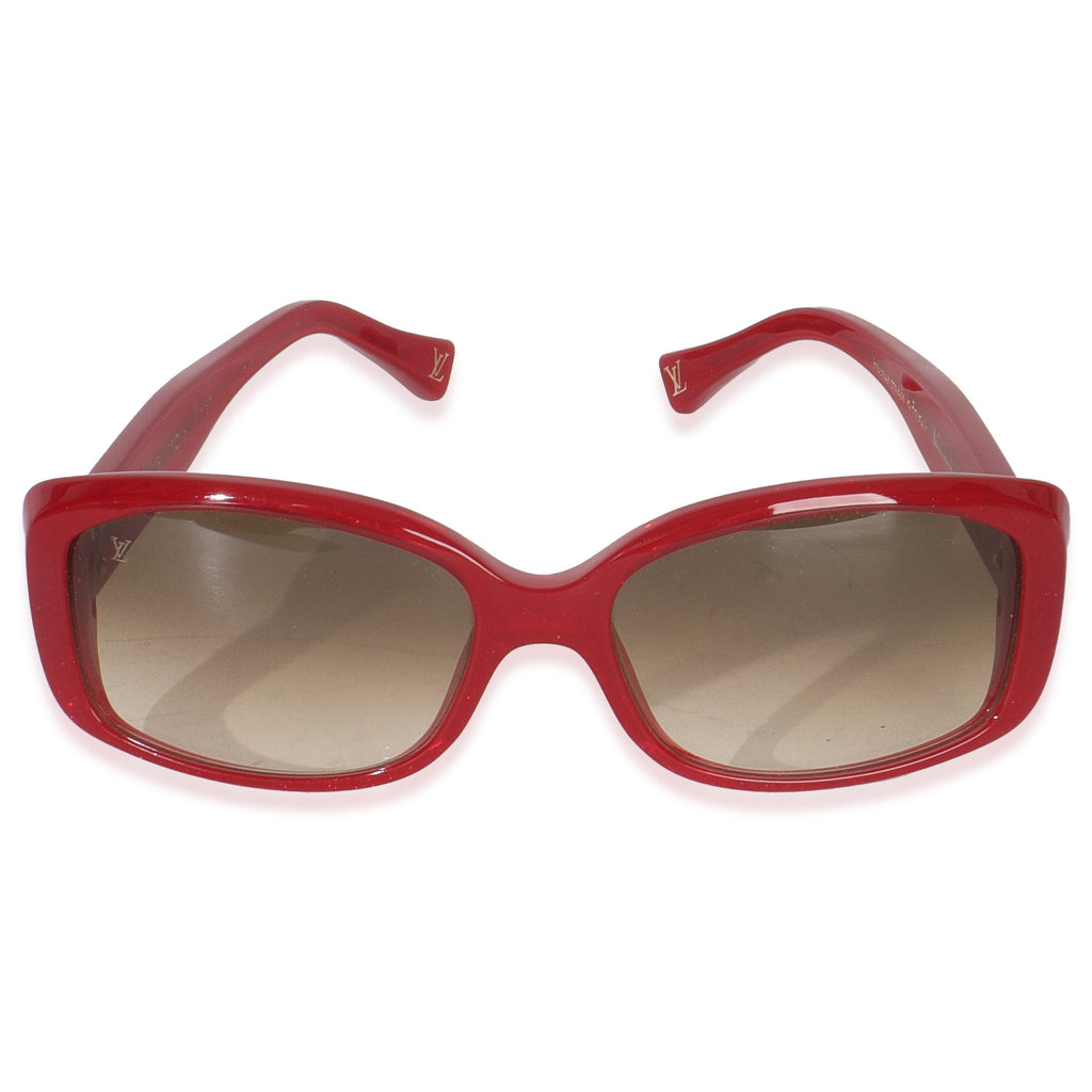 Louis Vuitton Red Speckling Acetate Soupon Sunglasses