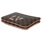 Louis Vuitton Damier Ebene Canvas Double Zip Pochette