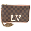 Louis Vuitton Damier Ebene Canvas Double Zip Pochette