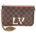 Louis Vuitton Damier Ebene Canvas Double Zip Pochette
