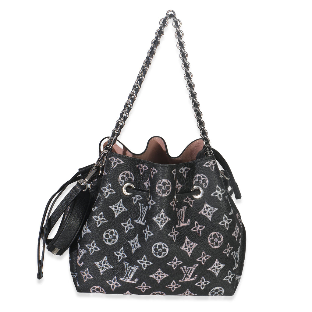 Louis Vuitton Black Pink Monogram Mahina Flight Mode Bella