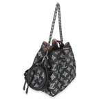 Louis Vuitton Black Pink Monogram Mahina Flight Mode Bella