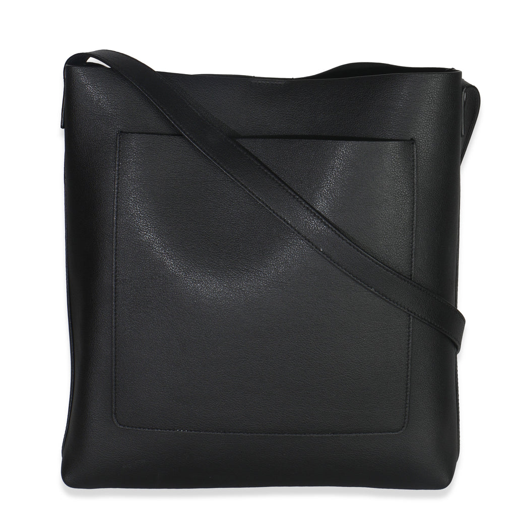 Saint Laurent Black Leather Bold Hobo