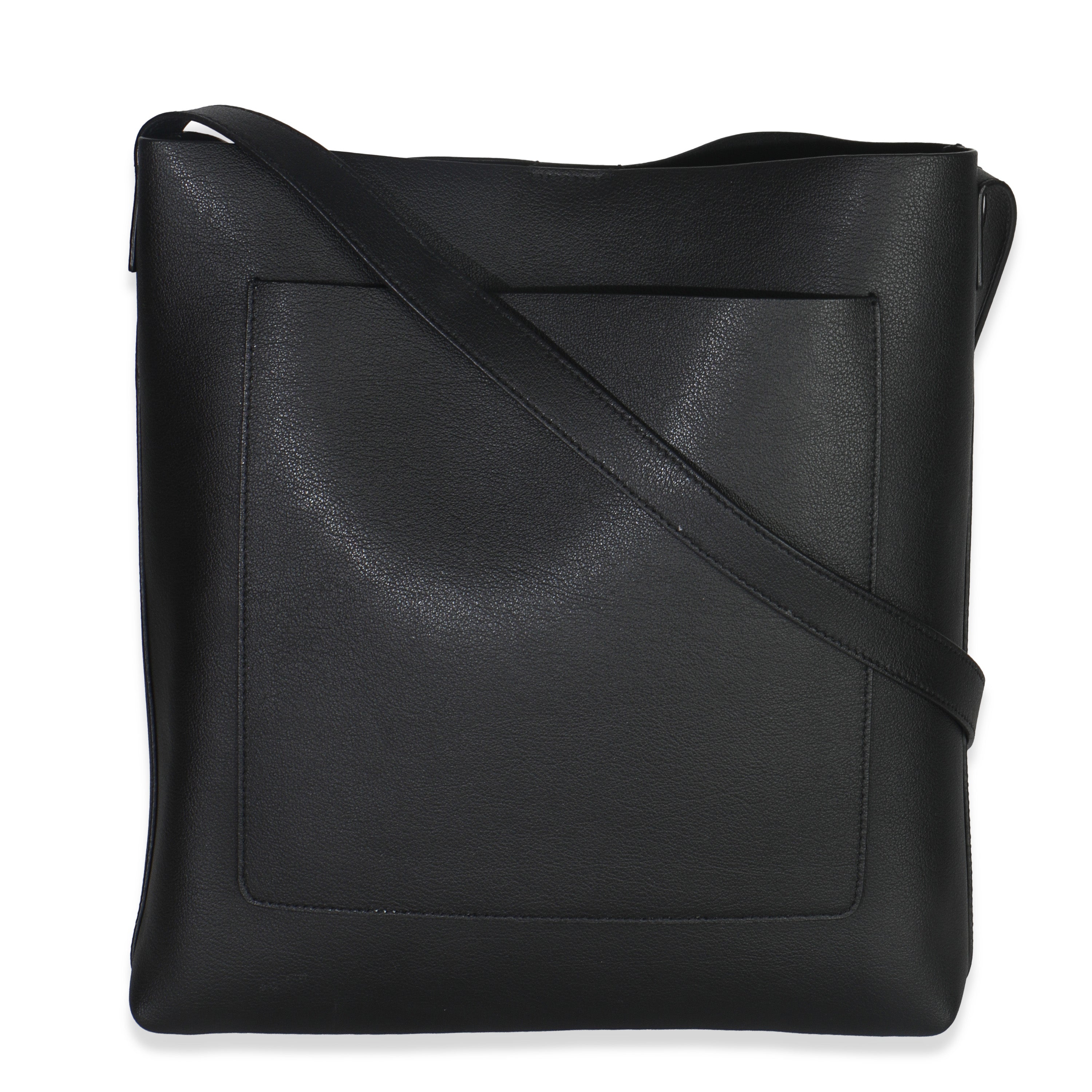 Saint Laurent Black Leather Bold Hobo