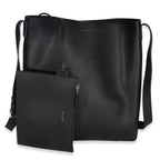 Saint Laurent Black Leather Bold Hobo