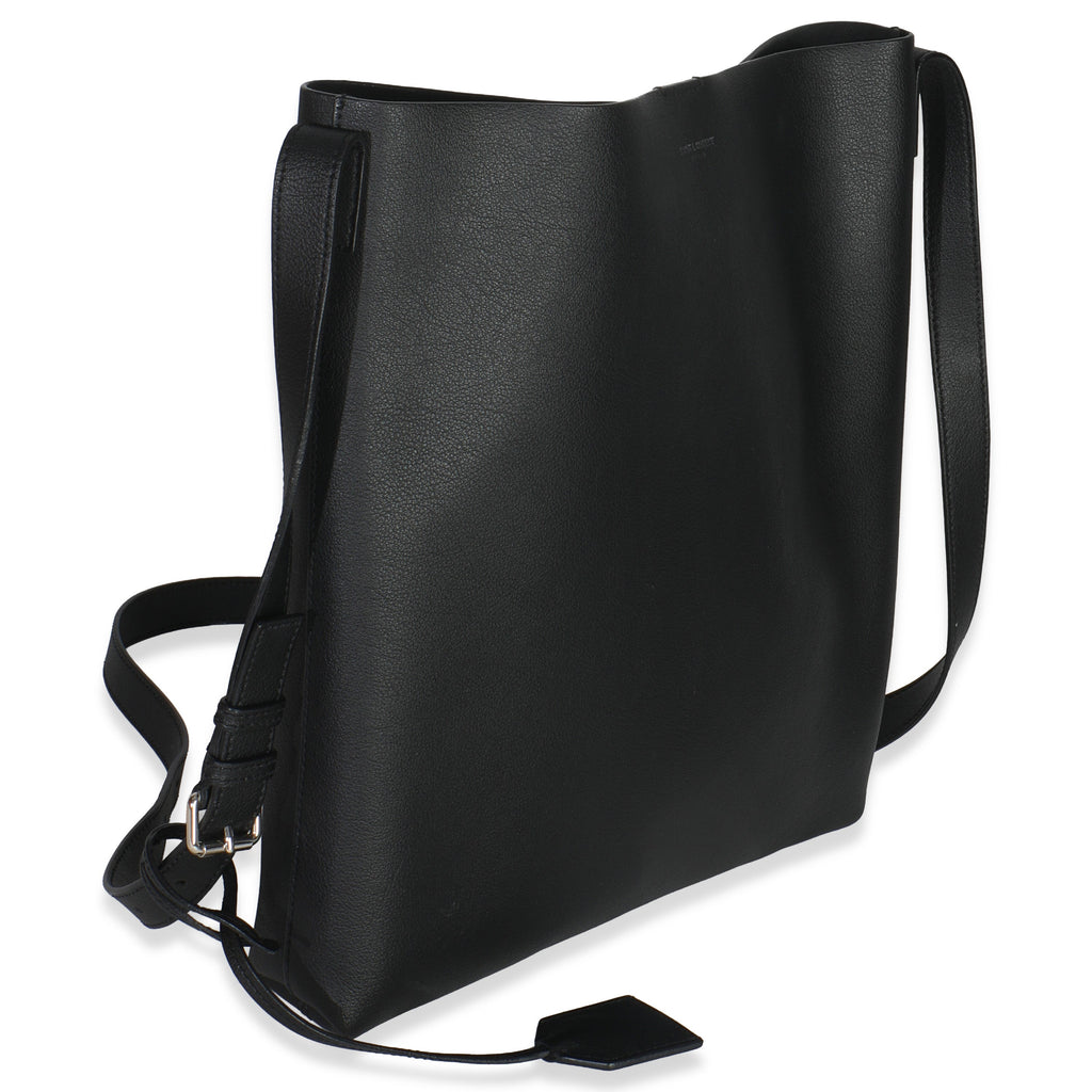 Saint Laurent Black Leather Bold Hobo