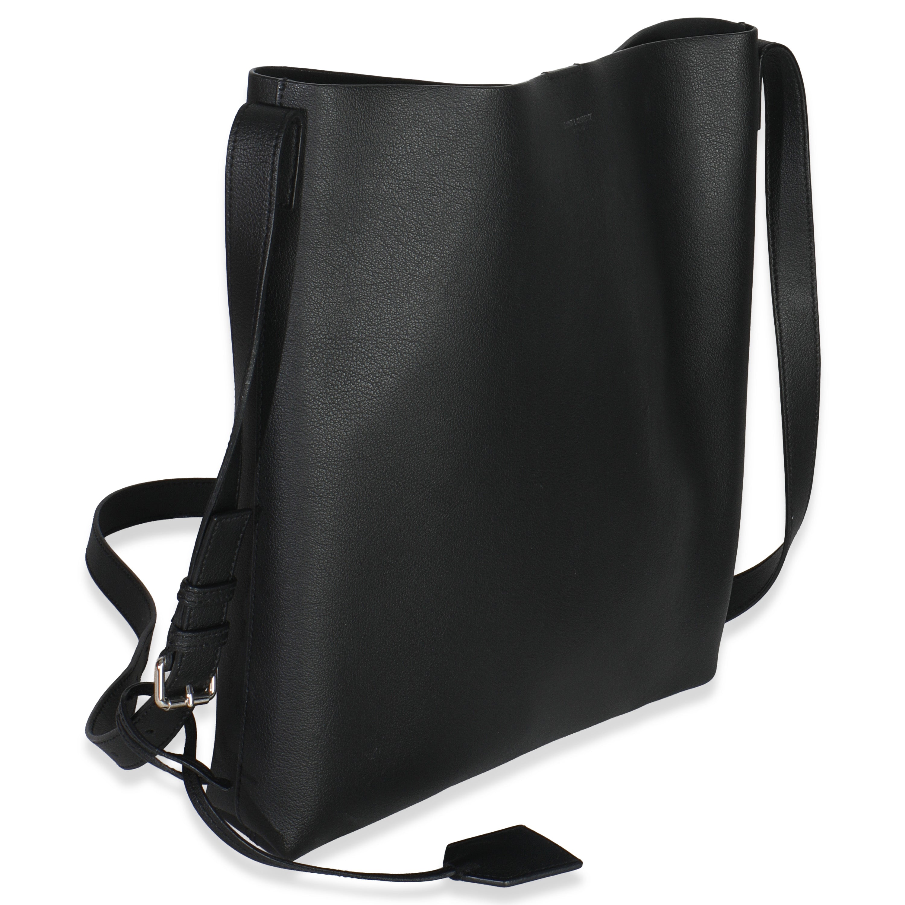 Saint Laurent Black Leather Bold Hobo