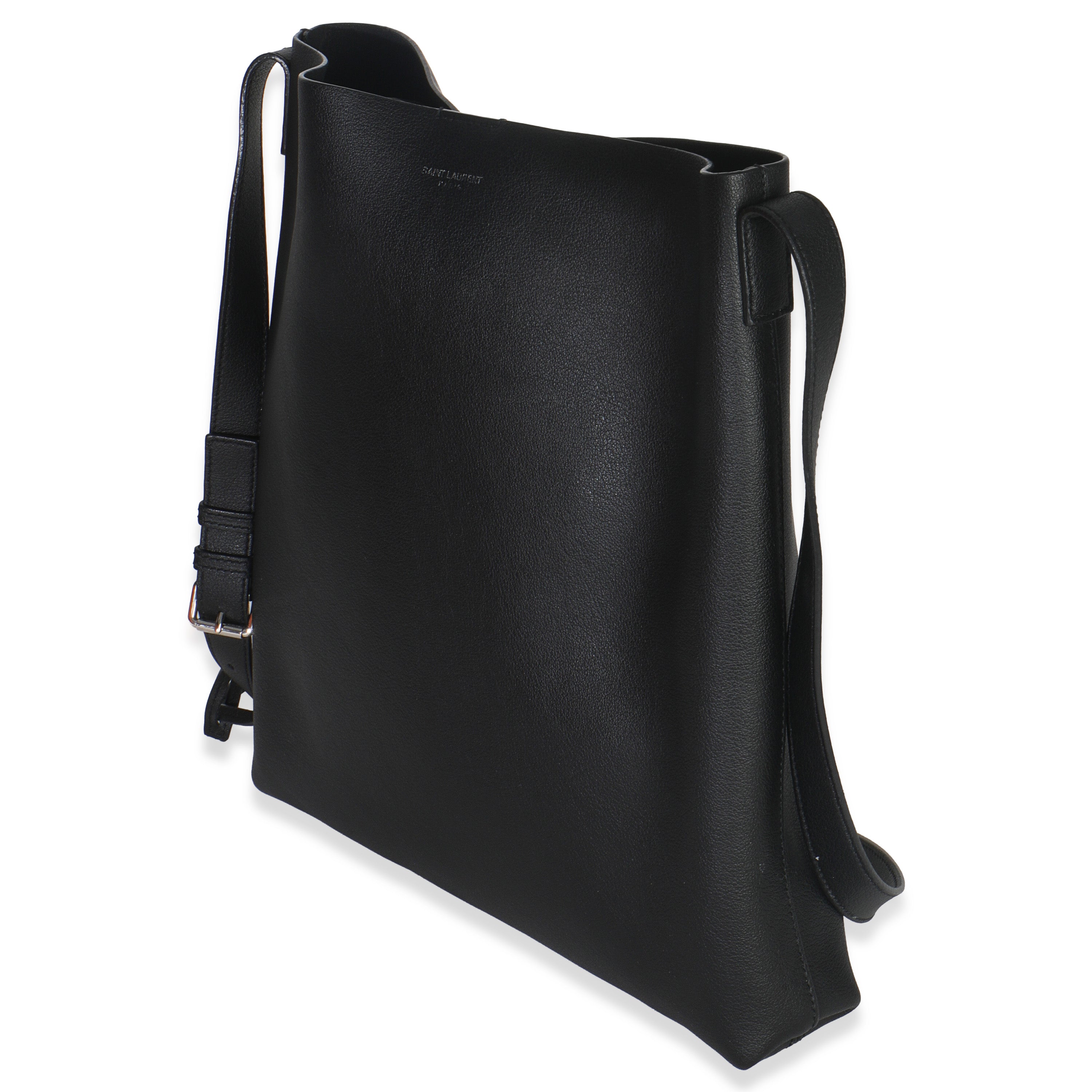 Saint Laurent Black Leather Bold Hobo