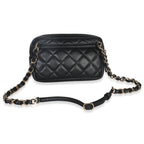 Chanel Black Quilted Lambskin Front Pocket Belt Bag