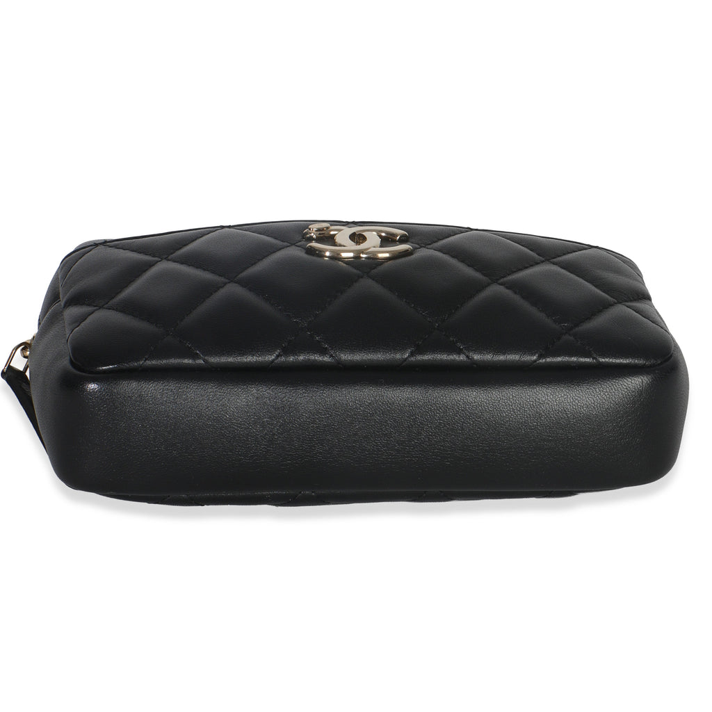 Chanel Black Quilted Lambskin Front Pocket Belt Bag