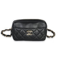 Chanel Black Quilted Lambskin Front Pocket Belt Bag