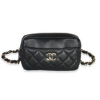 Chanel Black Quilted Lambskin Front Pocket Belt Bag
