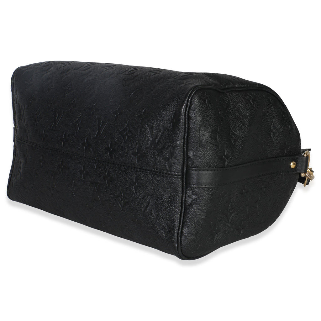 Louis Vuitton Black Monogram Empreinte Speedy Soft 30