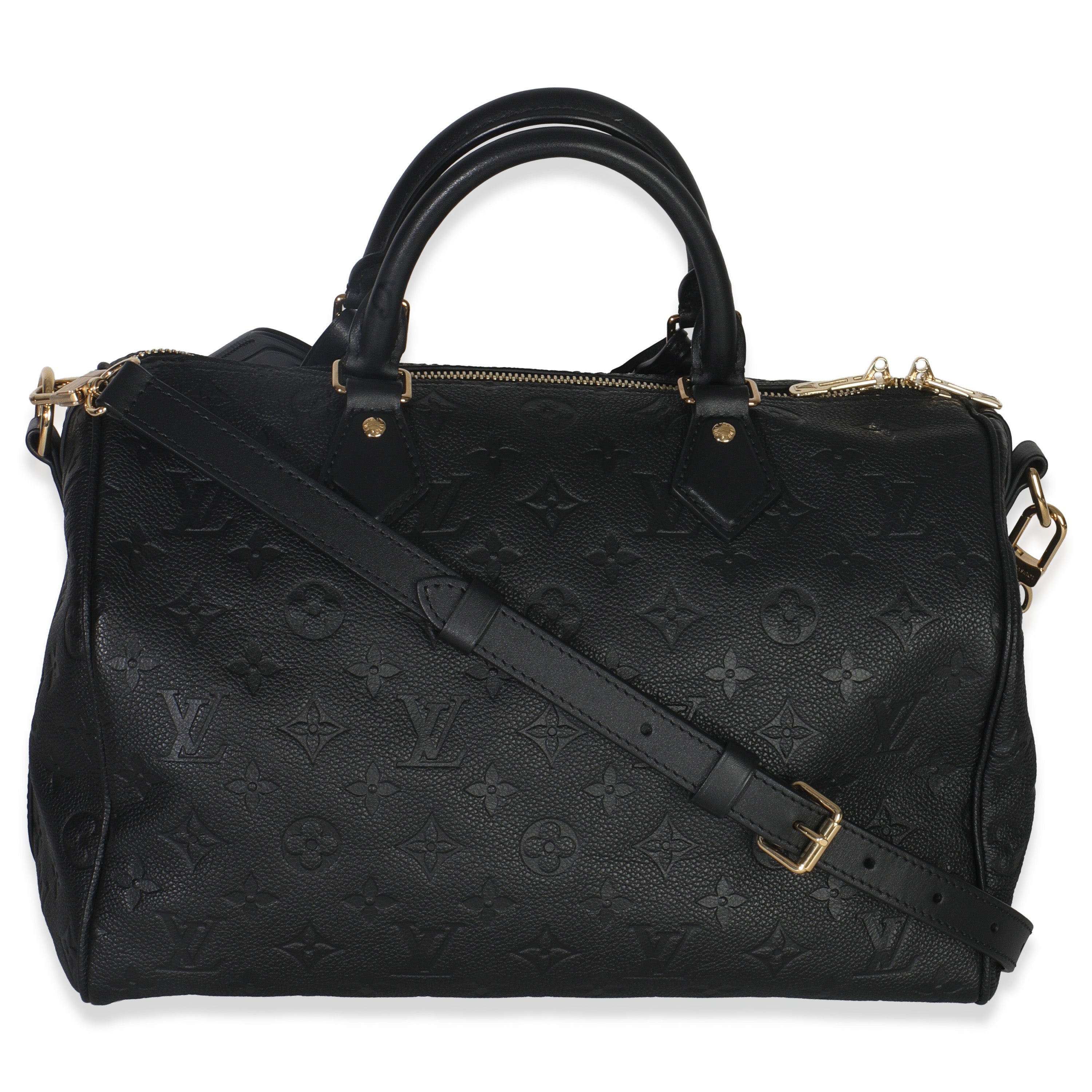 Louis Vuitton Black Monogram Empreinte Speedy Soft 30