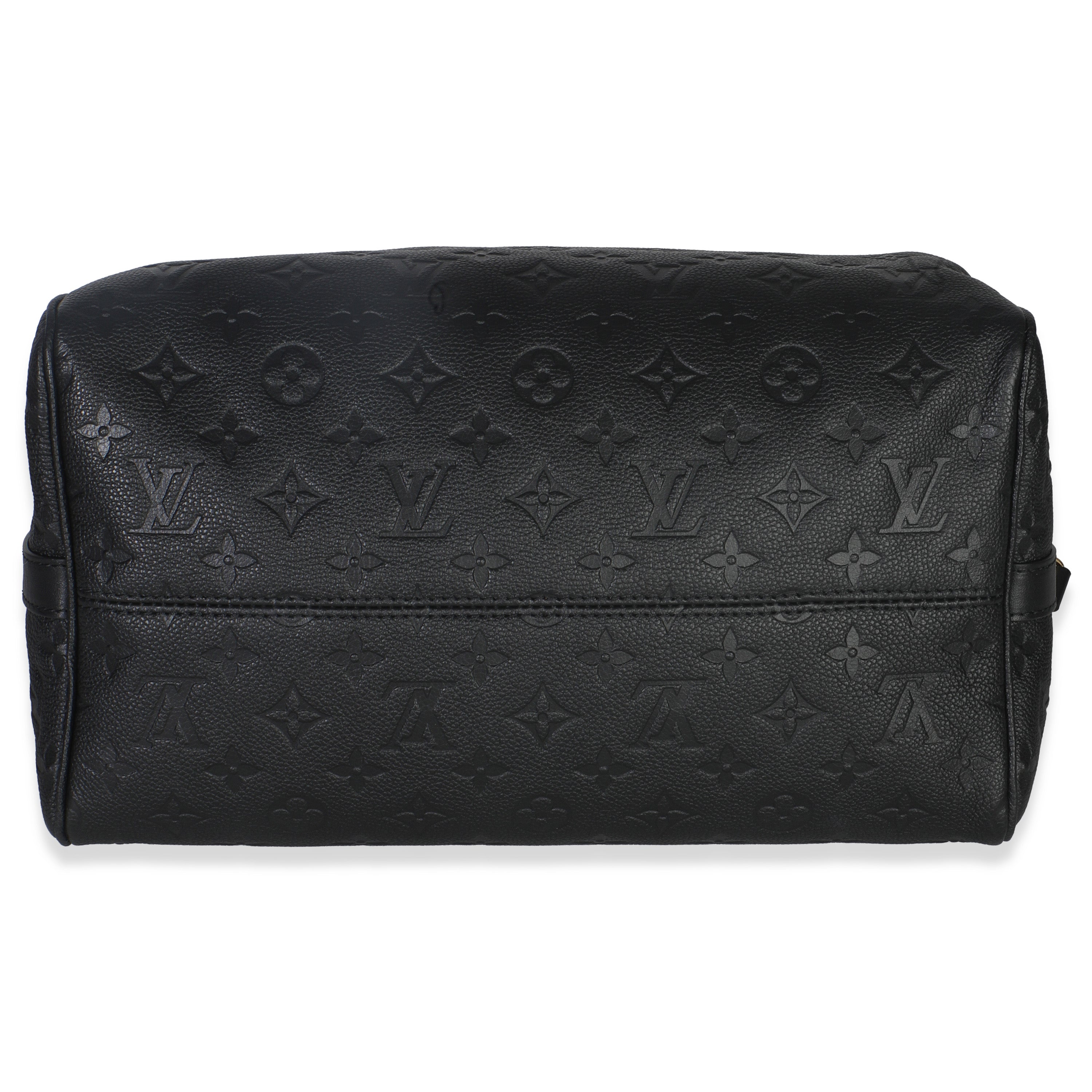 Louis Vuitton Black Monogram Empreinte Speedy Soft 30