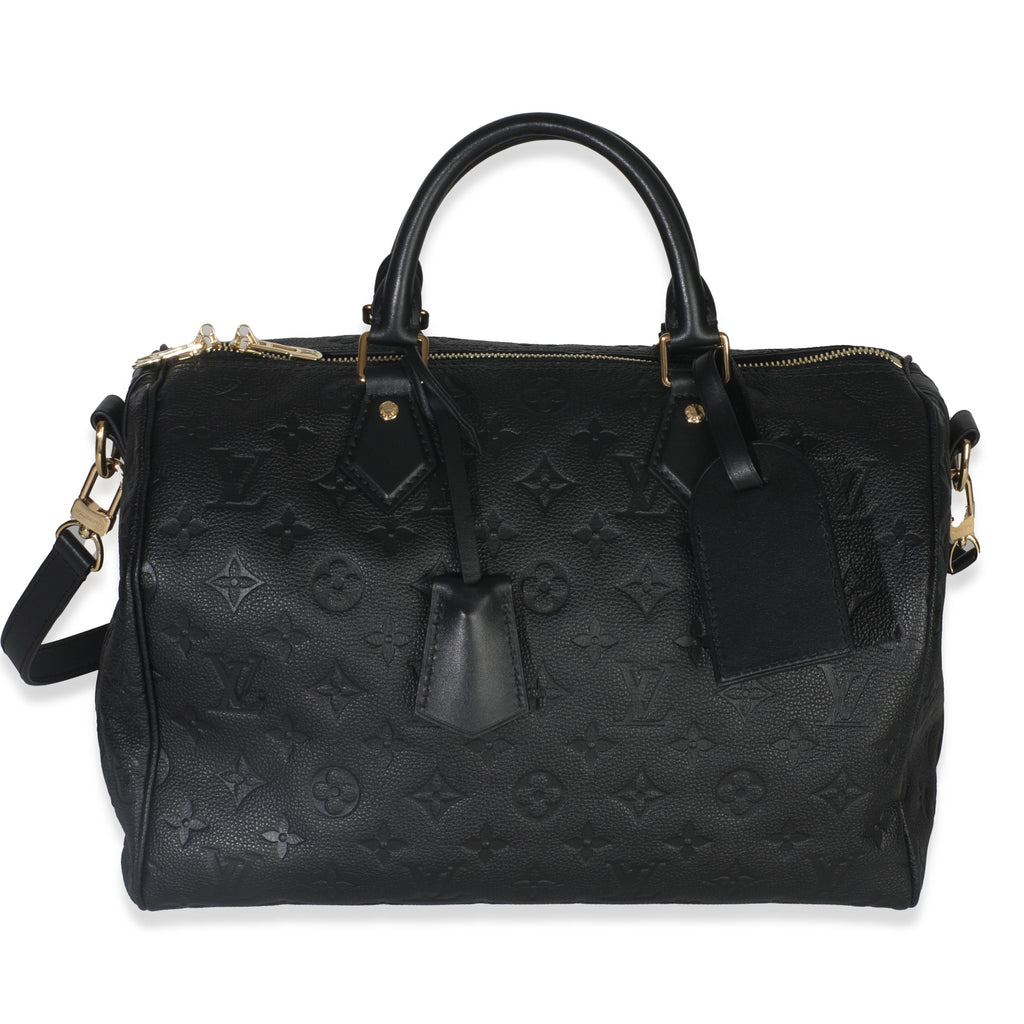 Louis Vuitton Black Monogram Empreinte Speedy Soft 30