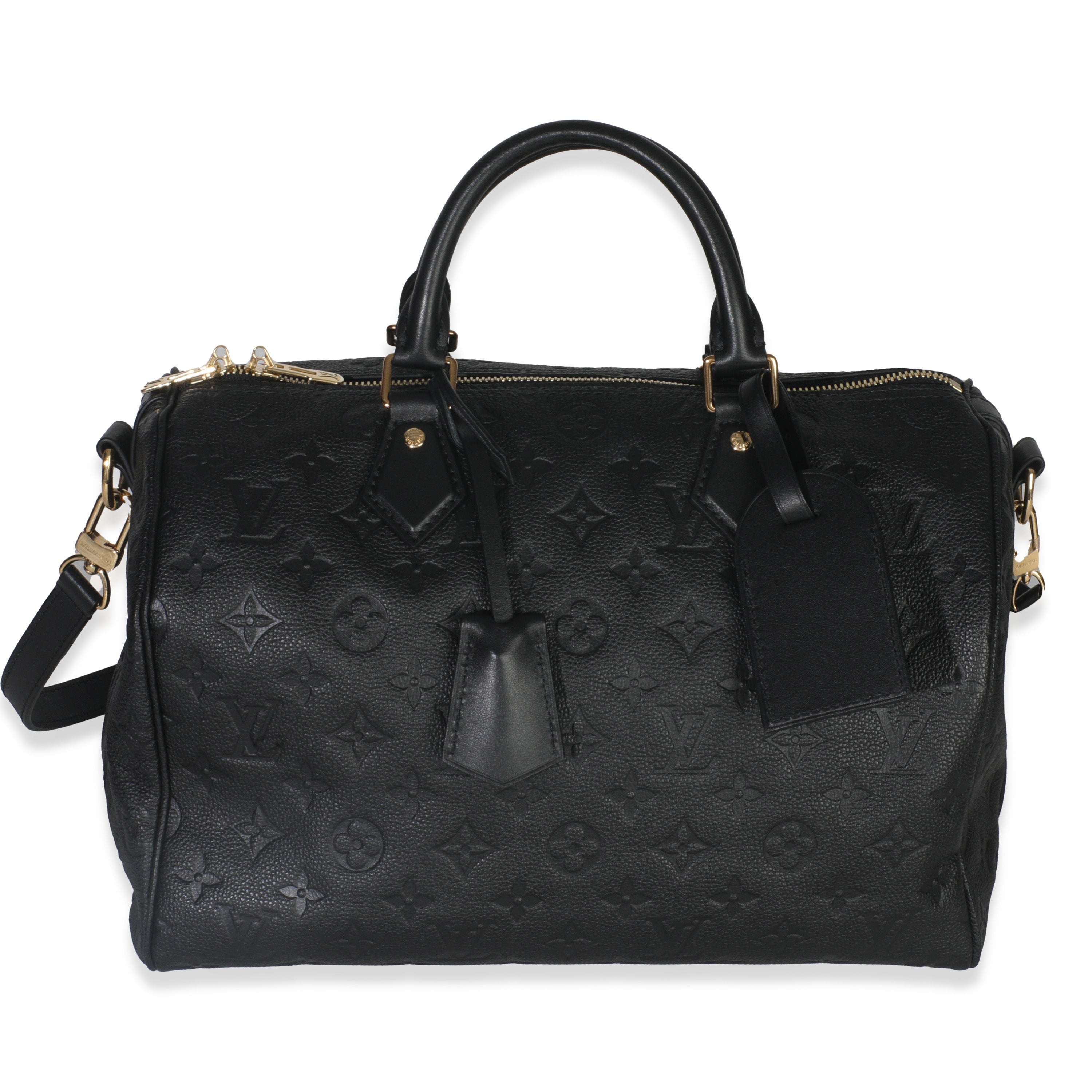 Louis Vuitton Black Monogram Empreinte Speedy Soft 30