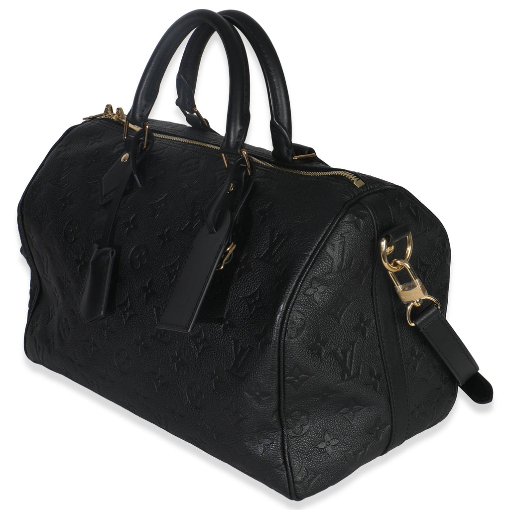 Louis Vuitton Black Monogram Empreinte Speedy Soft 30
