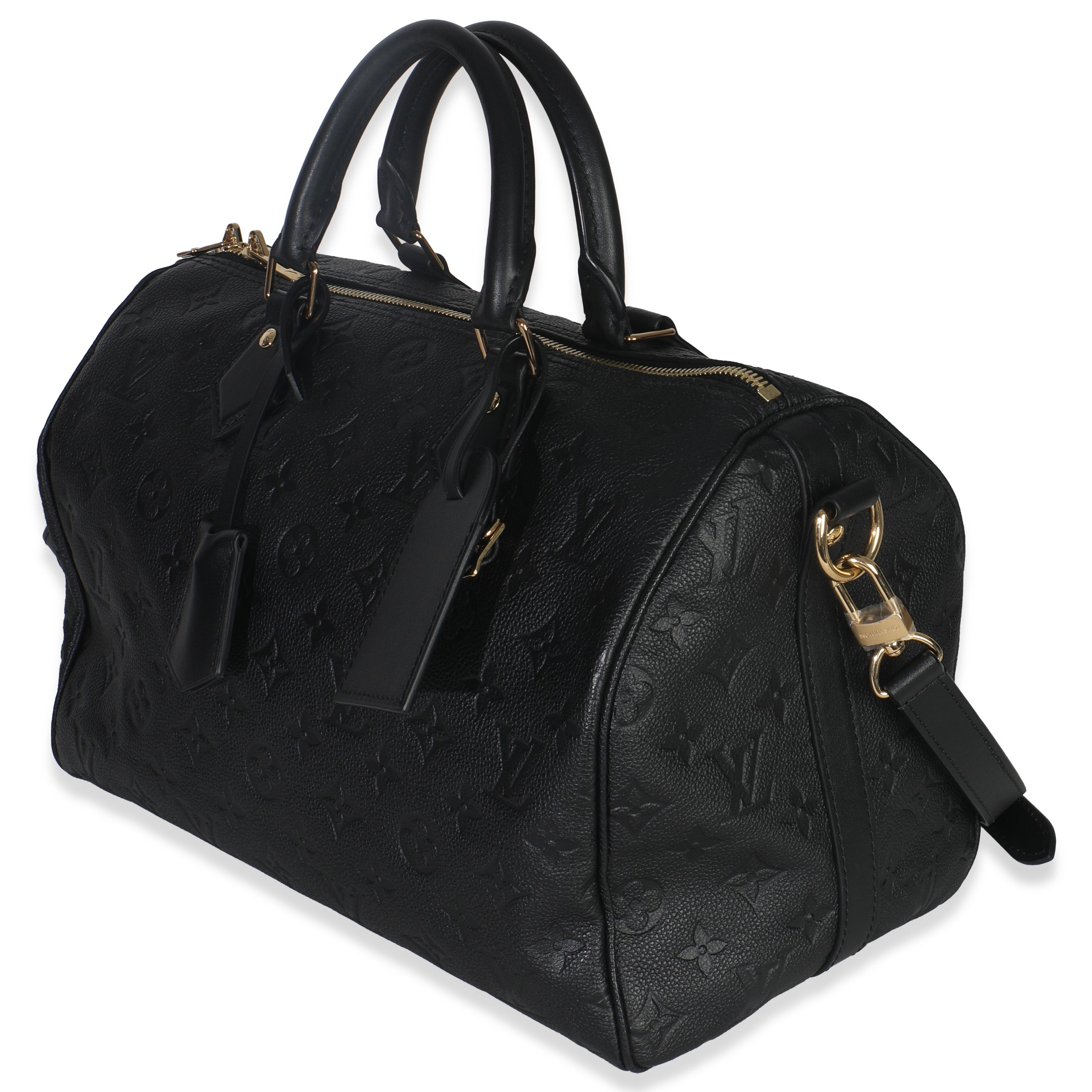 Louis Vuitton Black Monogram Empreinte Speedy Soft 30