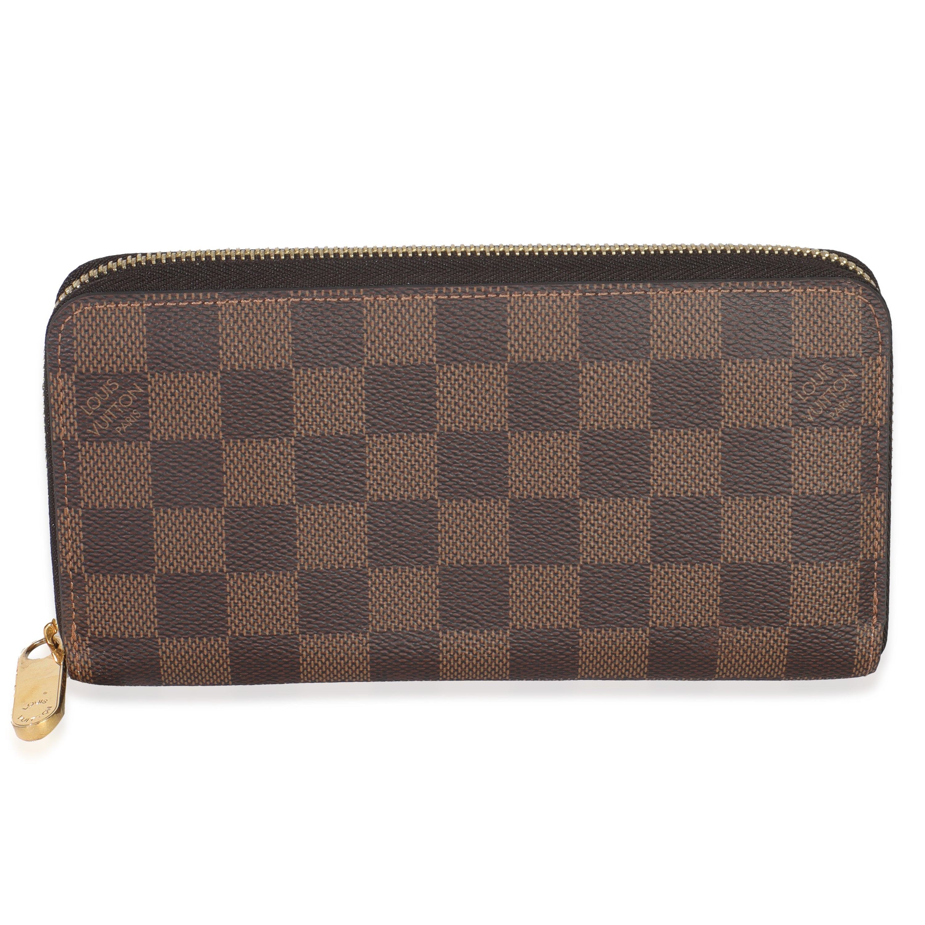Louis Vuitton Rose Ballerine Damier Ebene Canvas Zippy Wallet